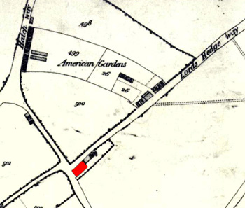 The British School in 1819 in red